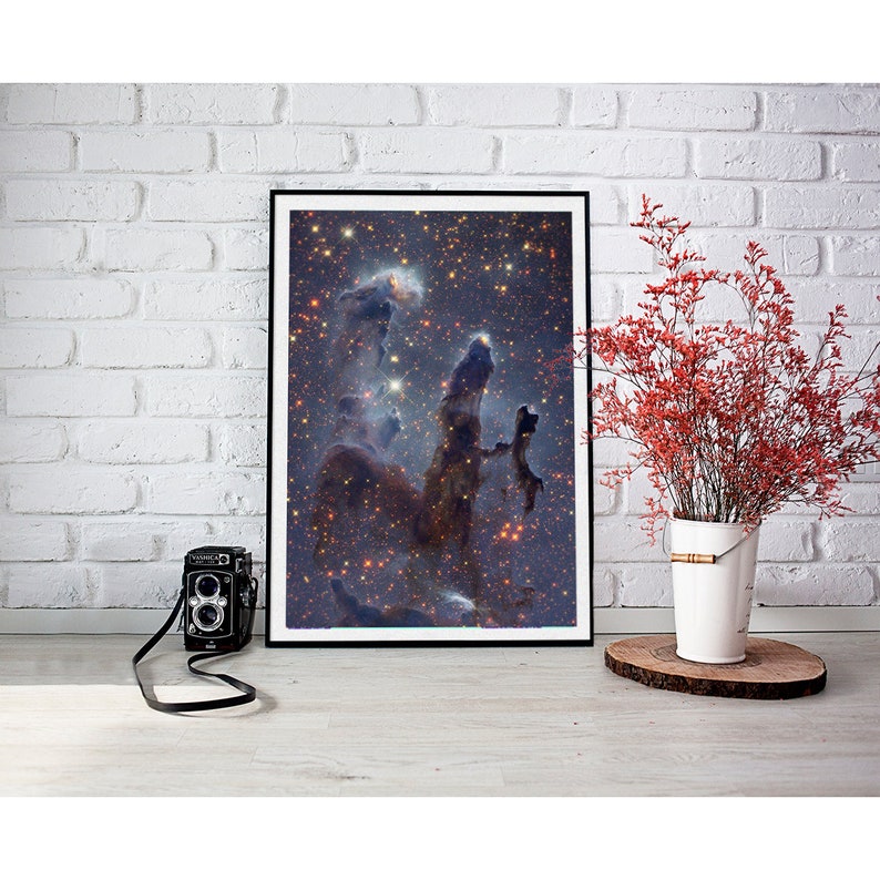 Pillars of Creation Poster Stunning Nebula Wall Art Print Etsy