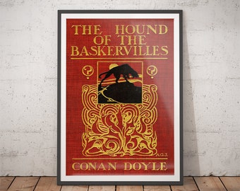 Sherlock Holmes Art Print: Hounds of the Baskerville Book Cover