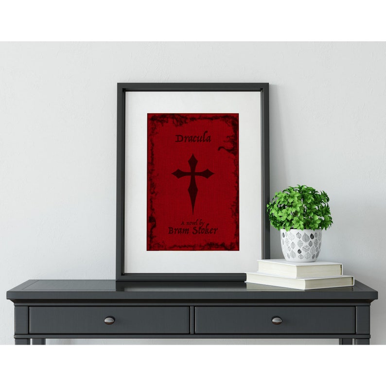 Dracula Book Cover Print: Vintage Gothic Horror Decor image 6
