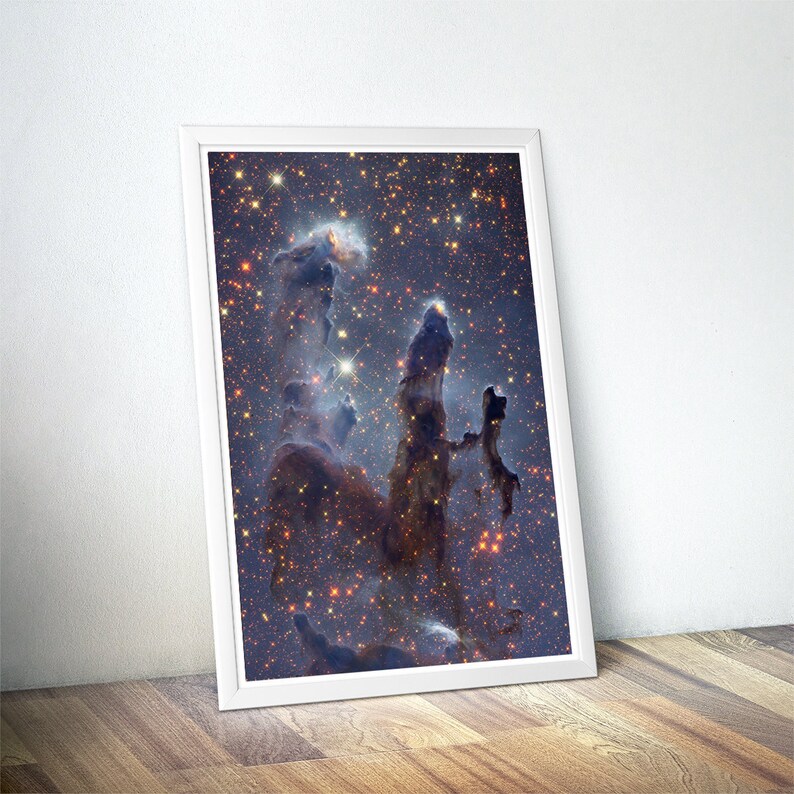 Pillars of Creation Poster Stunning Nebula Wall Art Print Etsy