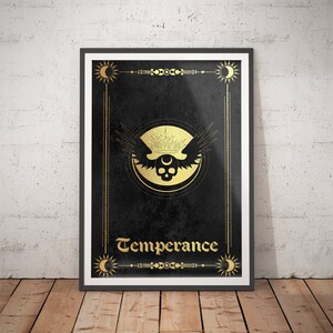 Tarot Print Temperance - Arte Mística / Arte de Parede Contemporânea / Impressão Oculta / Impressão Esotérica / Arte Espiritual / Inspiração de Sala