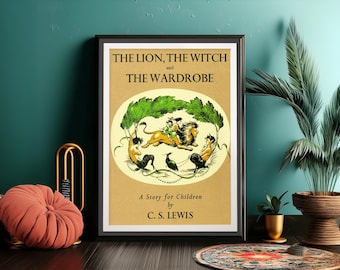 Chronicles of Narnia The lion the witch and the wardrobe Library Wall Art Bookish Gifts Book Nerd Gifts Classic Poster Nursery Prints