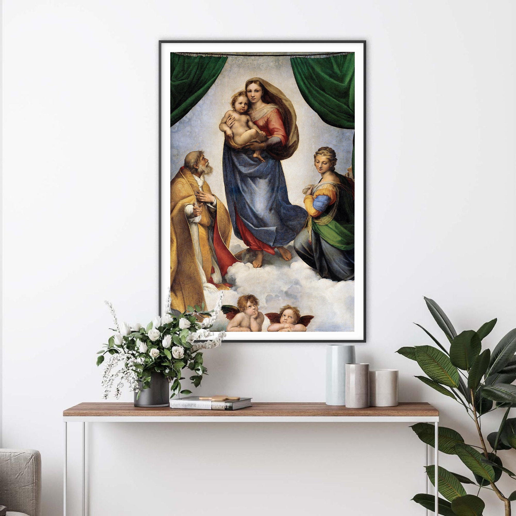 The Sistine Madonna Print - Raphael Vintage Art - Classic Prints ...
