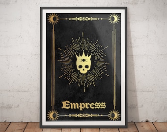 Empress Tarot Card Print: Gold Foil Art, Modern Witch Decor