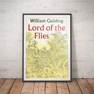 Lord of the Flies Poster Book Lover Gift - Literary Gift, Literary Print, Bookworm for her, Book Lover Art, Book Cover Poster, Vintage Print