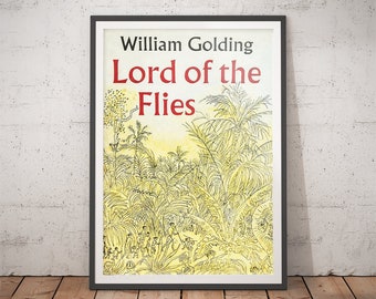 Lord of the Flies Poster Book Lover Gift - Literary Gift, Literary Print, Bookworm for her, Book Lover Art, Book Cover Poster, Vintage Print