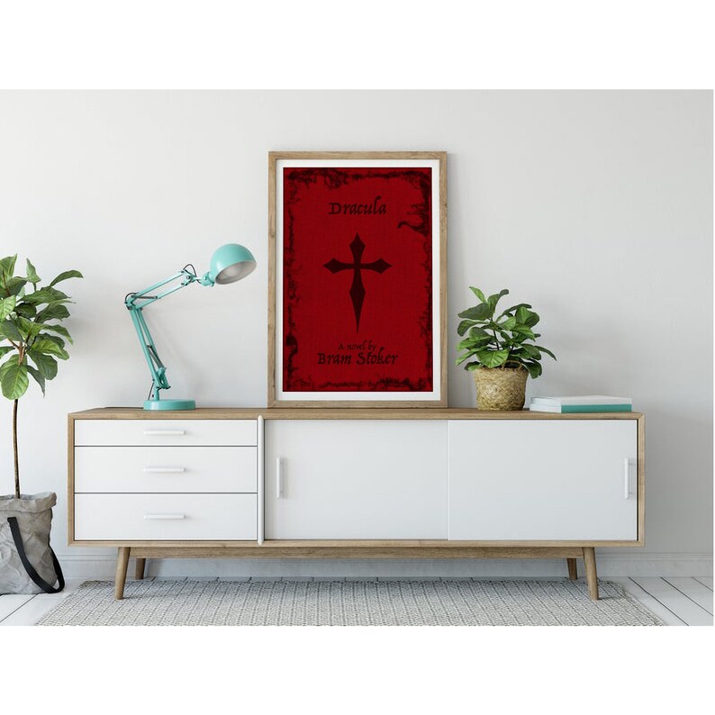 Dracula Book Cover Print: Vintage Gothic Horror Decor image 3