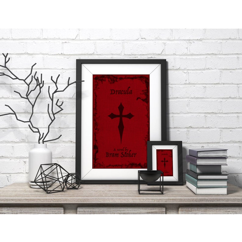 Dracula Book Cover Print: Vintage Gothic Horror Decor image 5