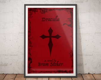 Dracula-boekomslagprint: vintage gothic-horrordecor