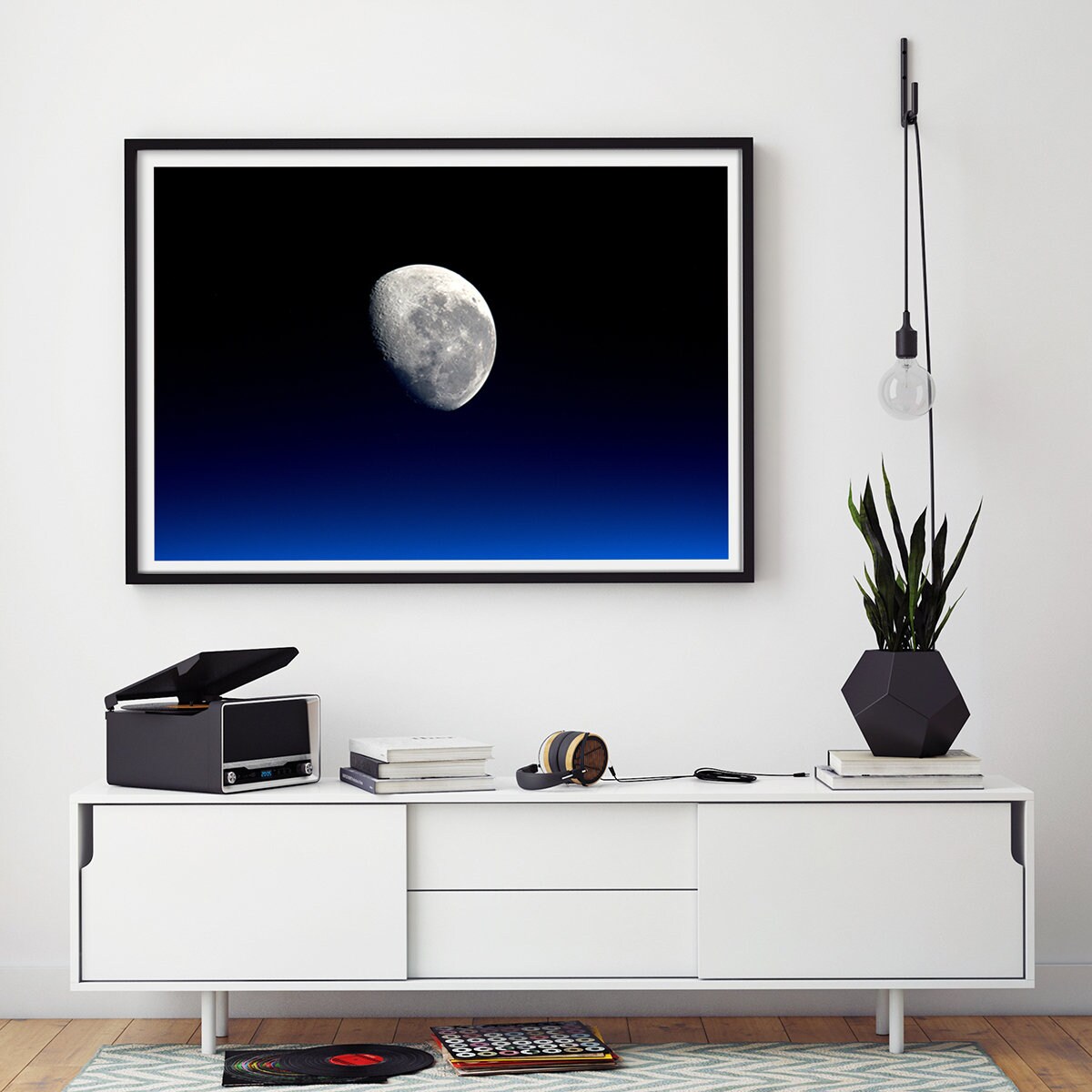 Moon Art Print: Astronomy Poster, Galaxy Wall Decor - Etsy
