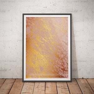 Rose Gold Marble Print: Modern Kintsugi Wall Art
