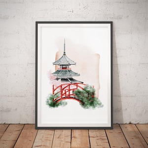 Japanese Art No.5 - Asian Art / Oriental Watercolor / Japan