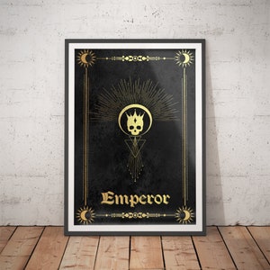 Emperador de impresión de tarot - Arte místico / Arte de pared contemporáneo / Impresión oculta / Impresión esotérica / Arte espiritual / Inspo de habitación