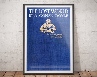 The Lost World Literary Print Gift, Arthur Conan Doyle, Bookish, Librarian, Bibliophile, Gift for Readers, Literary Gift Poster