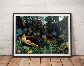 De droom-afdruk - Henri Rousseau Vintage kunst - Klassieke prenten / Renaissanceschilderijen / Home-afdrukken