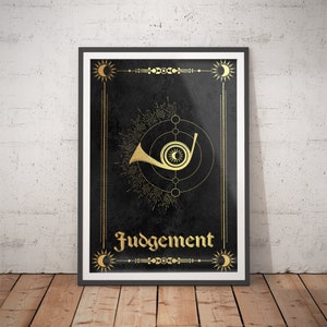 Tarot print oordeel - mystieke kunst / hedendaagse muurkunst / occulte print / esoterische print / spirituele kunst / kamer inspiratie