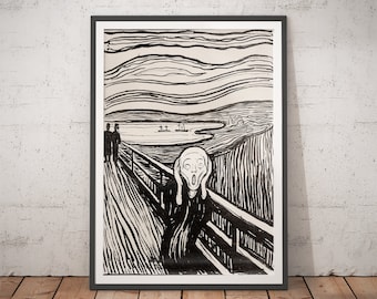 The Scream Print | Edvard Munch Vintage Art Poster