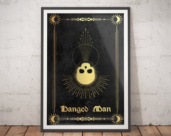 Tarot Print Hanged Man -  Mystical Art / Contemporary Wall Art / Occult Print / Esoteric Print / Spiritual Art / Room Inspo