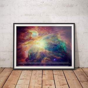 Outer Space Poster Art, Hubble Telescope Orion Nebula Poster, Fine Art Photography, Sky and Stars Poster, Gift Idea