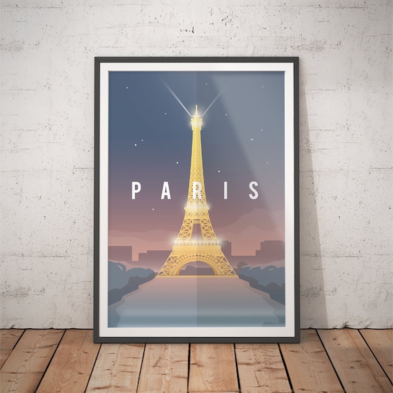 Paris Poster Vintage Travel Poster Teen Girl Room Decor Etsy