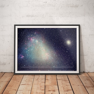 Wissenschaft Poster - Magellan Clouds: Nachthimmel / Nasa Kunst / Weltraum Kunst / Sternenkarte / Weltraum Druck / Astronomie Druck / Weltraum Dekor