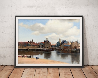 Johannes Vermeer View of Delft Print | Gallery Quality Classic Art Poster