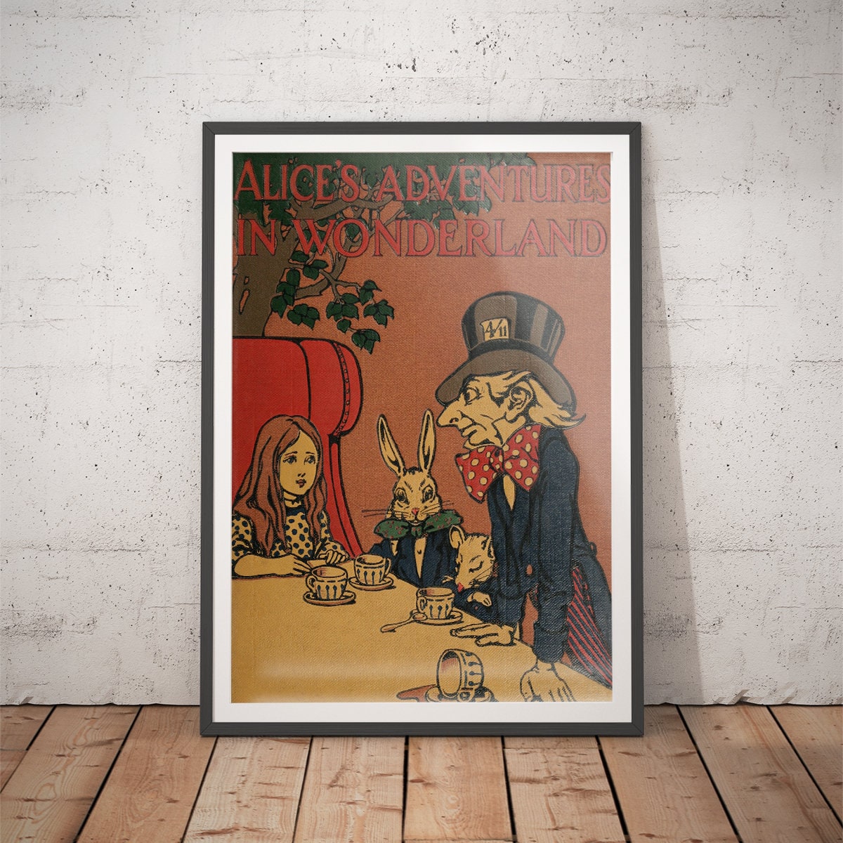 Alice in Wonderland Vintage Book Art Print - Etsy