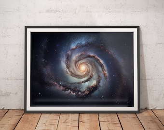 Milky Way Galaxy Art Print: Hubble Space Photo, Astronomy Poster