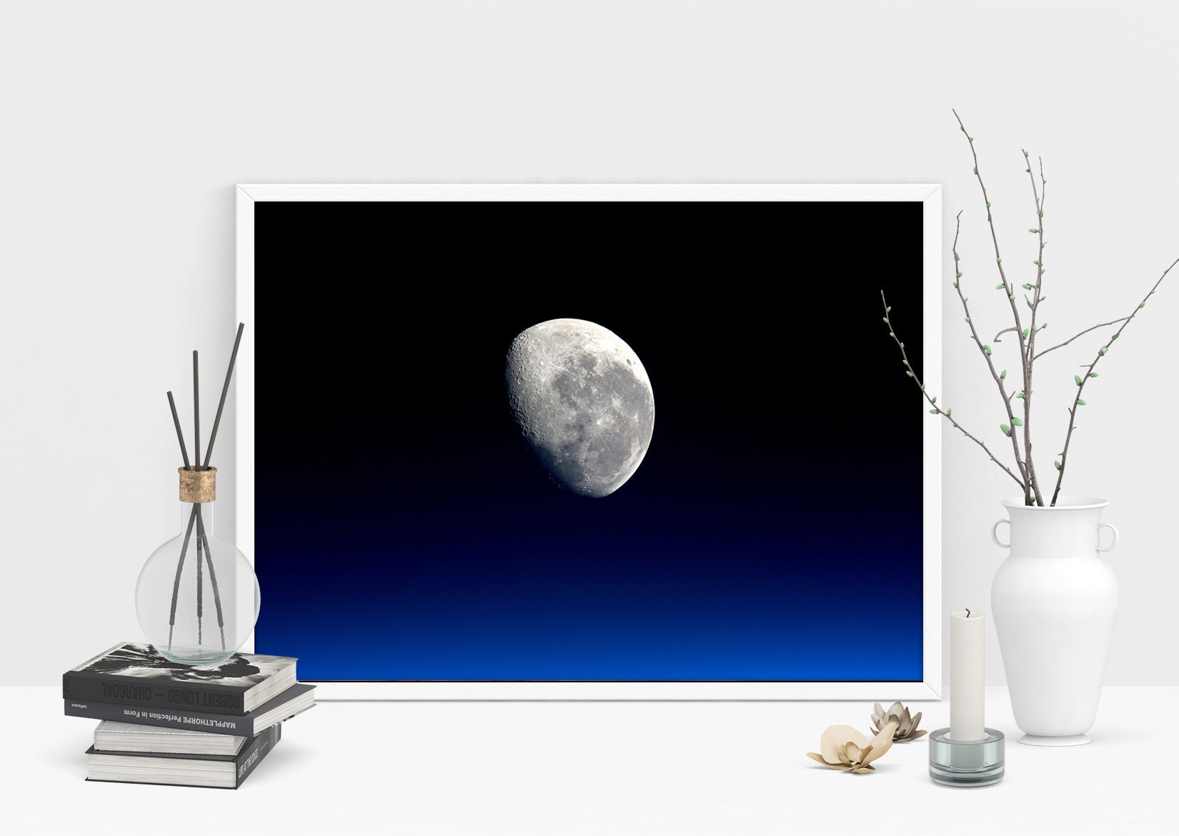 Moon Art Print: Astronomy Poster, Galaxy Wall Decor - Etsy