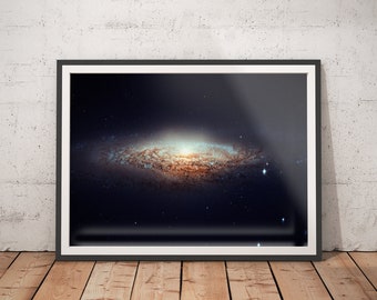 Hubble UFO Galaxy Poster - Galaxy Wall Art, Outer Space Prints, Outer Space Art - Dorm Room, Art Prints Online