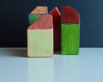 Wooden,home,decor, a gift for a housewarming wooden home, sculpture of wood, country decor, home decor, old houses, miniature houses