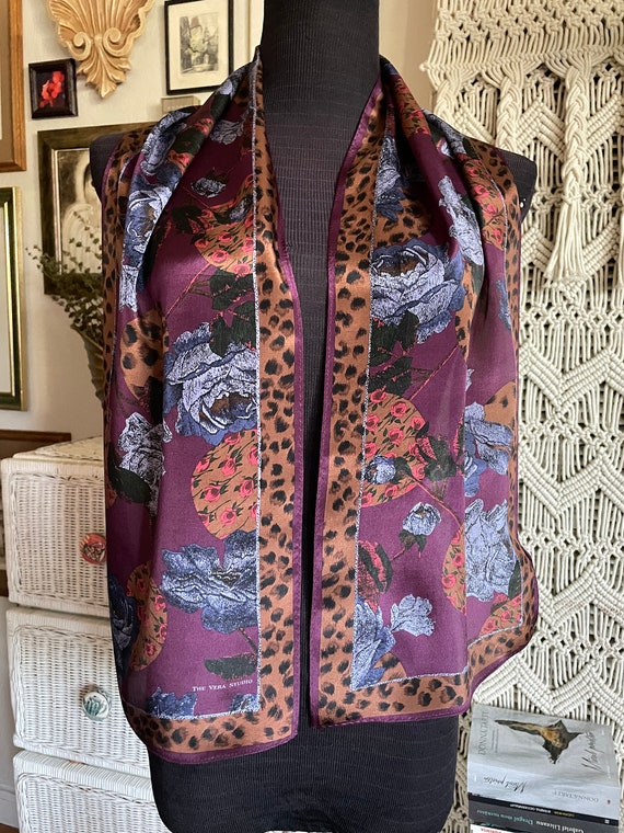 Foulard En Soie Vintage 21,5"x21,5 – Pour Femme, Occasion, Style Rétro