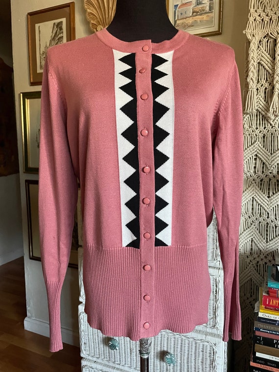 Bob Mackie wearable art cardigan - image 1