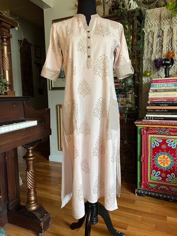 Hand printed tunic