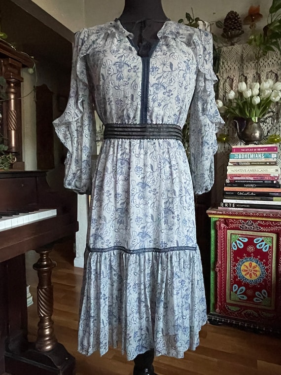 Bohemian chic silk dress