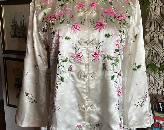 Floral pattern knot button Chinese Style Jacket main image 1