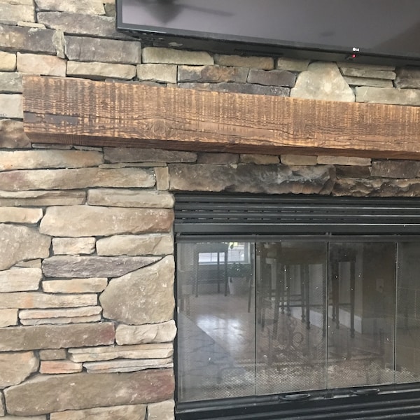 Roughsawn & Finished Fireplace Mantle