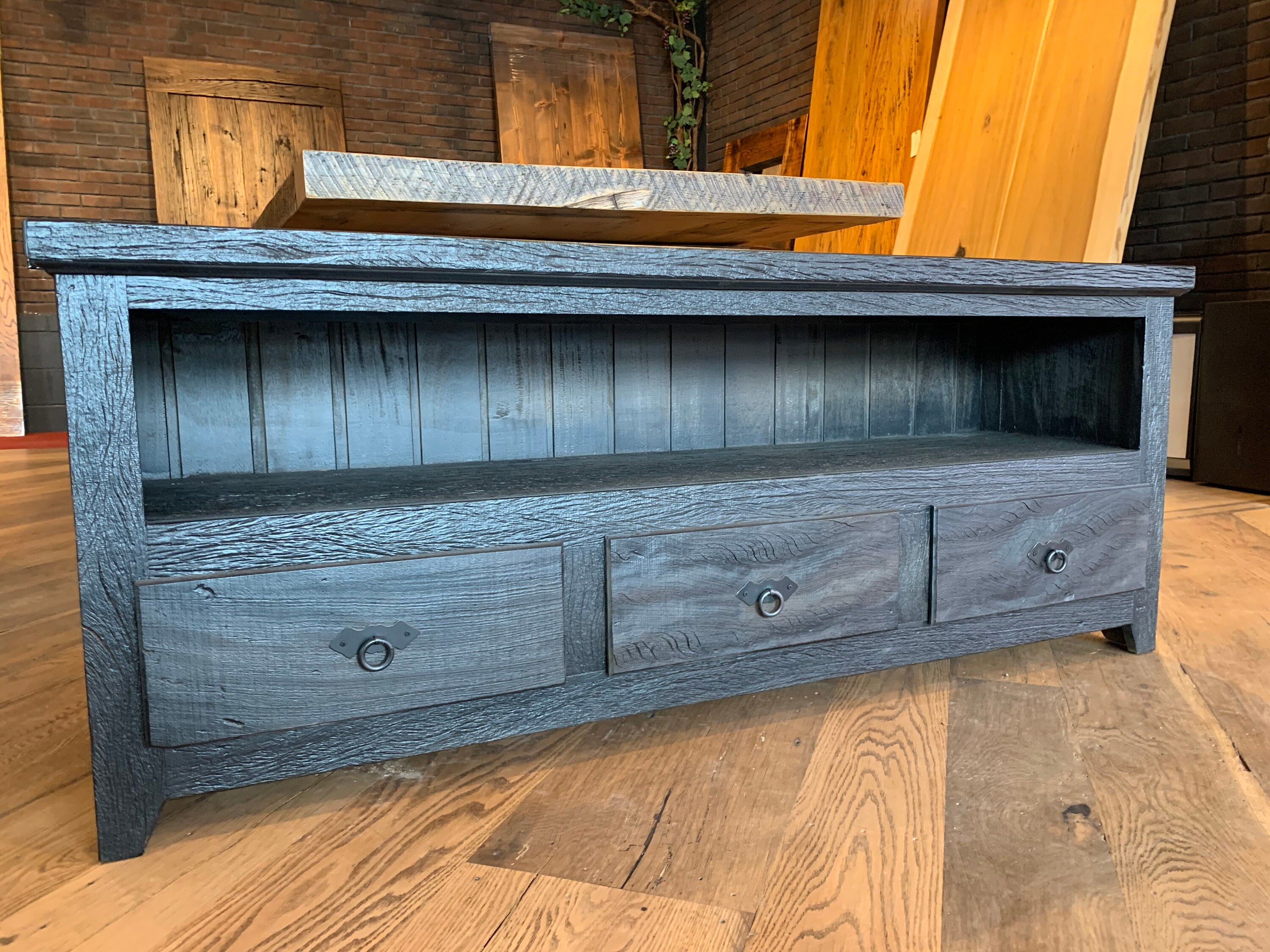 Black Peroba Rosa Entertainment Console 59l X 16d X24h Etsy UK