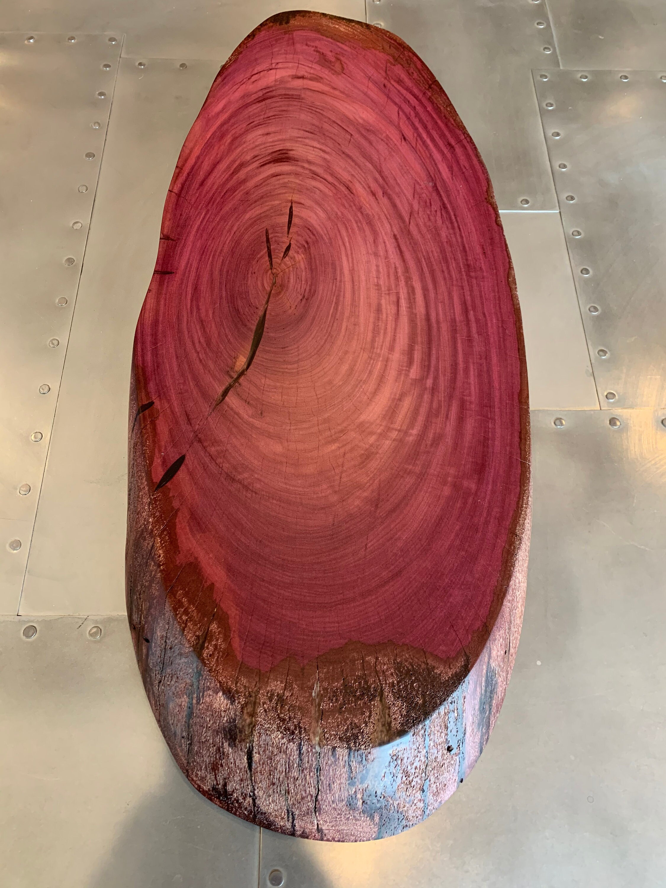 Purple Heart Wood Round/cookie 33l X 14w X 2 Etsy