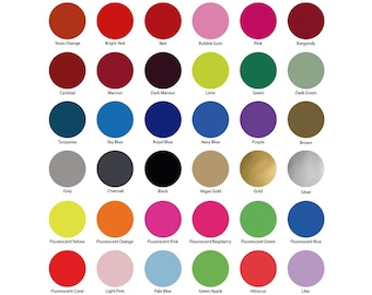 SISER EasyWeed Heat Transfer Vinyl Material 15&quot; x 1 Yard 38 colors. You can mix and match by foot. No neon colors or Glow in the Dark