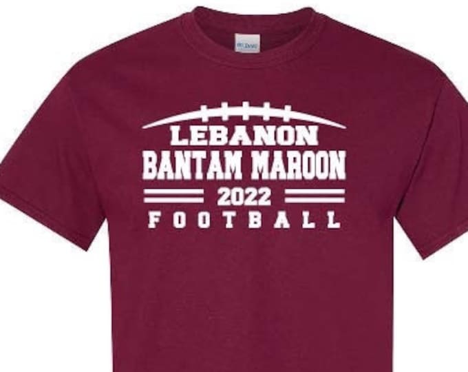 Lebanon Bantam Maroon Football Gear - With Custom Name & Number