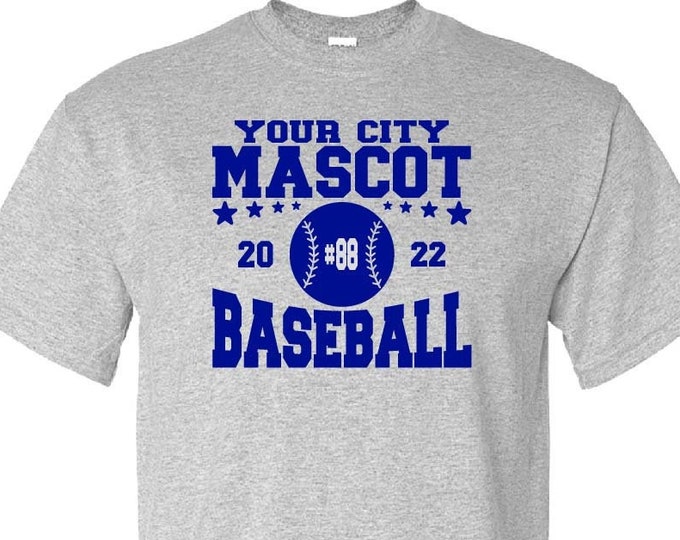 Customizable Baseball Shirt - Choose Your Team & Number
