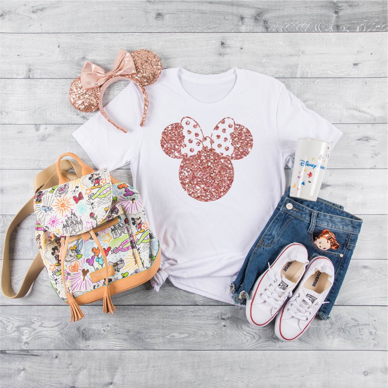 rose gold minnie shirt
