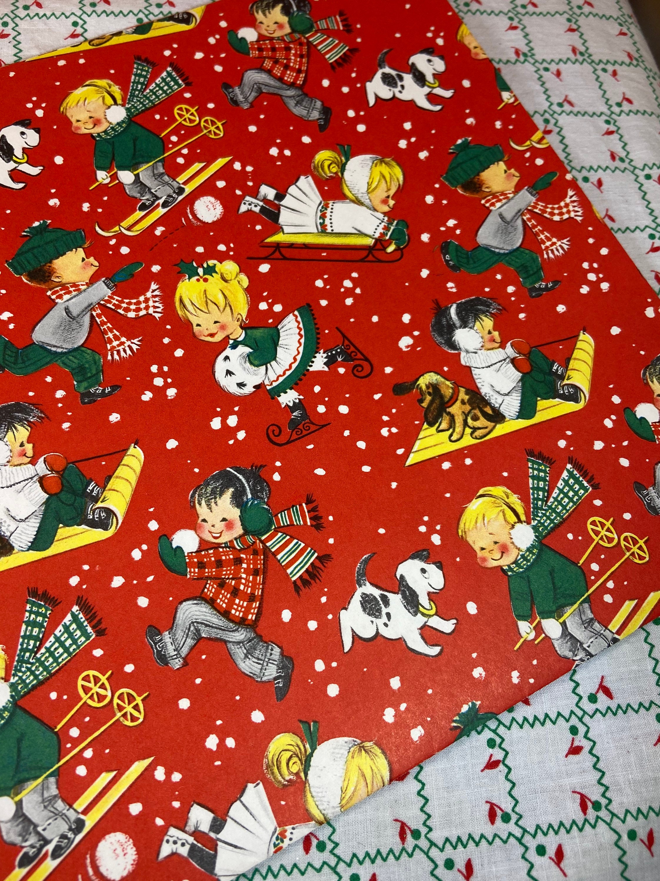 Wrapping Paper004  Vintage christmas wrapping paper, Christmas paper,  Christmas ephemera