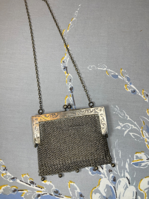 Antique German Silver Purse, Victorian Silver Mesh Bag – Duckwells