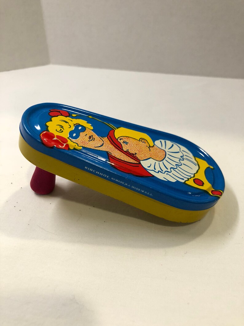 New Years Antique Kirchhof life of the party noise maker 1920/'s noisemaker party- tin litho metal spinner New Year/'s Eve noise maker