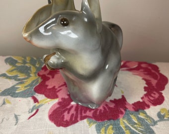 Vintage Royal Bayreuth Tattau Germany milk pitcher-Figural gray mouse pitcher-rare antique German milk pitcher-Antique Royal Bayreuth-Kitsch