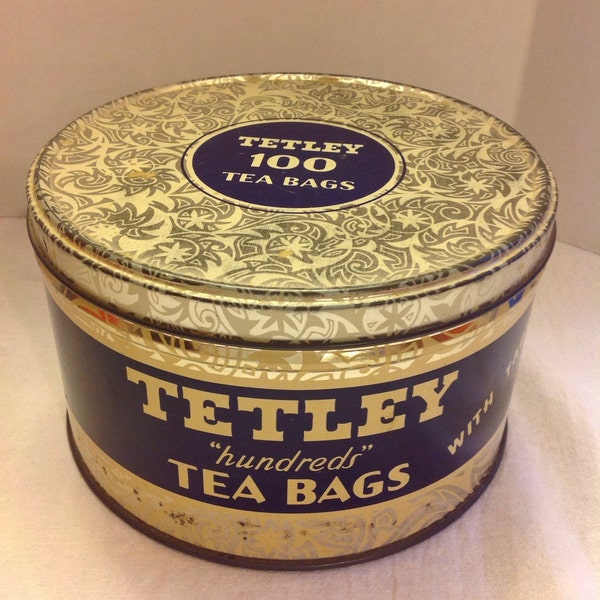 Tetley "hundreds" tea bags tin 