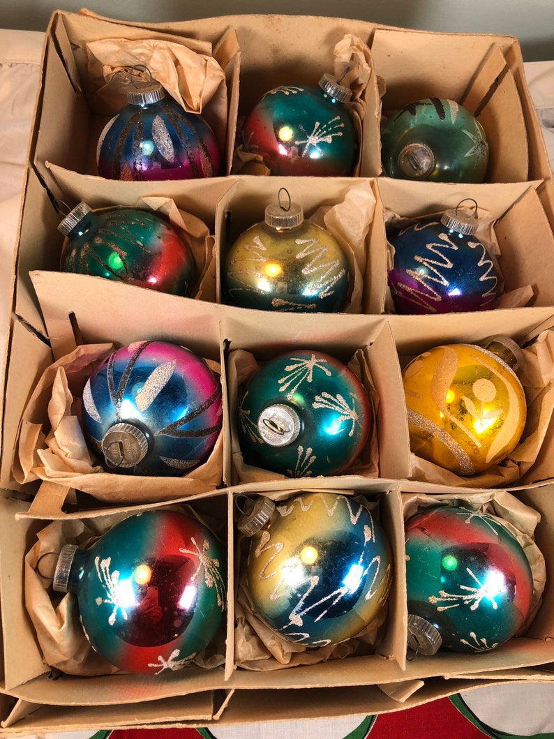 Vintage West Germany Christmas Ornaments 
