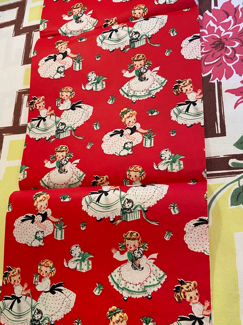 Vintage gift wrapping paperkitschymid centurycute Etsy